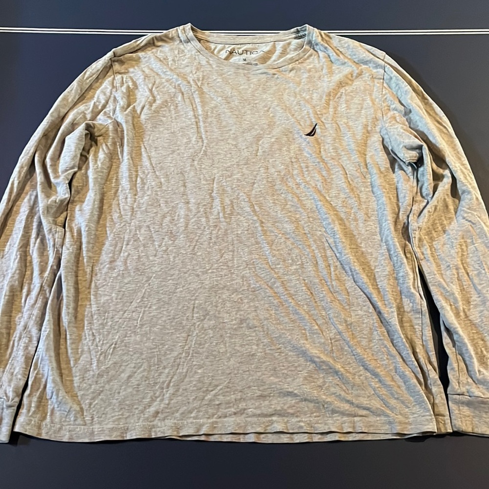 Nautica Long Sleeve Men’s T-Shirt Grey